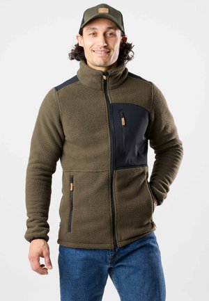NORDKAP PILE  - Fleecetakki - dk olive black