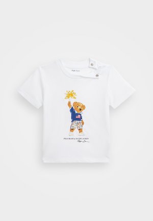 Polo Ralph Lauren POLO BEAR COTTON JERSEY TEE - T-shirt con stampa - white hyannis bear
