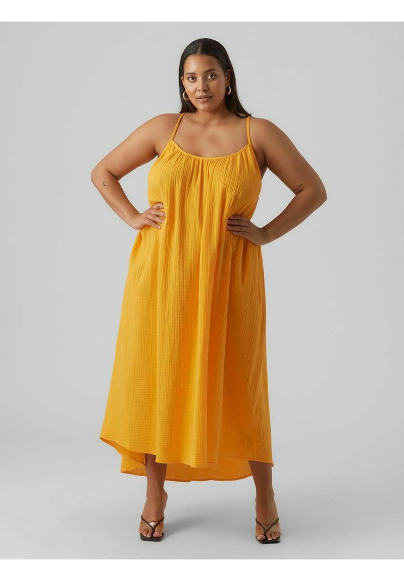 Vero Moda Curve Robe longue radiant yellow/jaune ZALANDO.FR