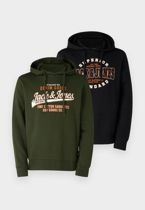 JJELOGO HOOD 2 PACK - Sweat à capuche - green/black