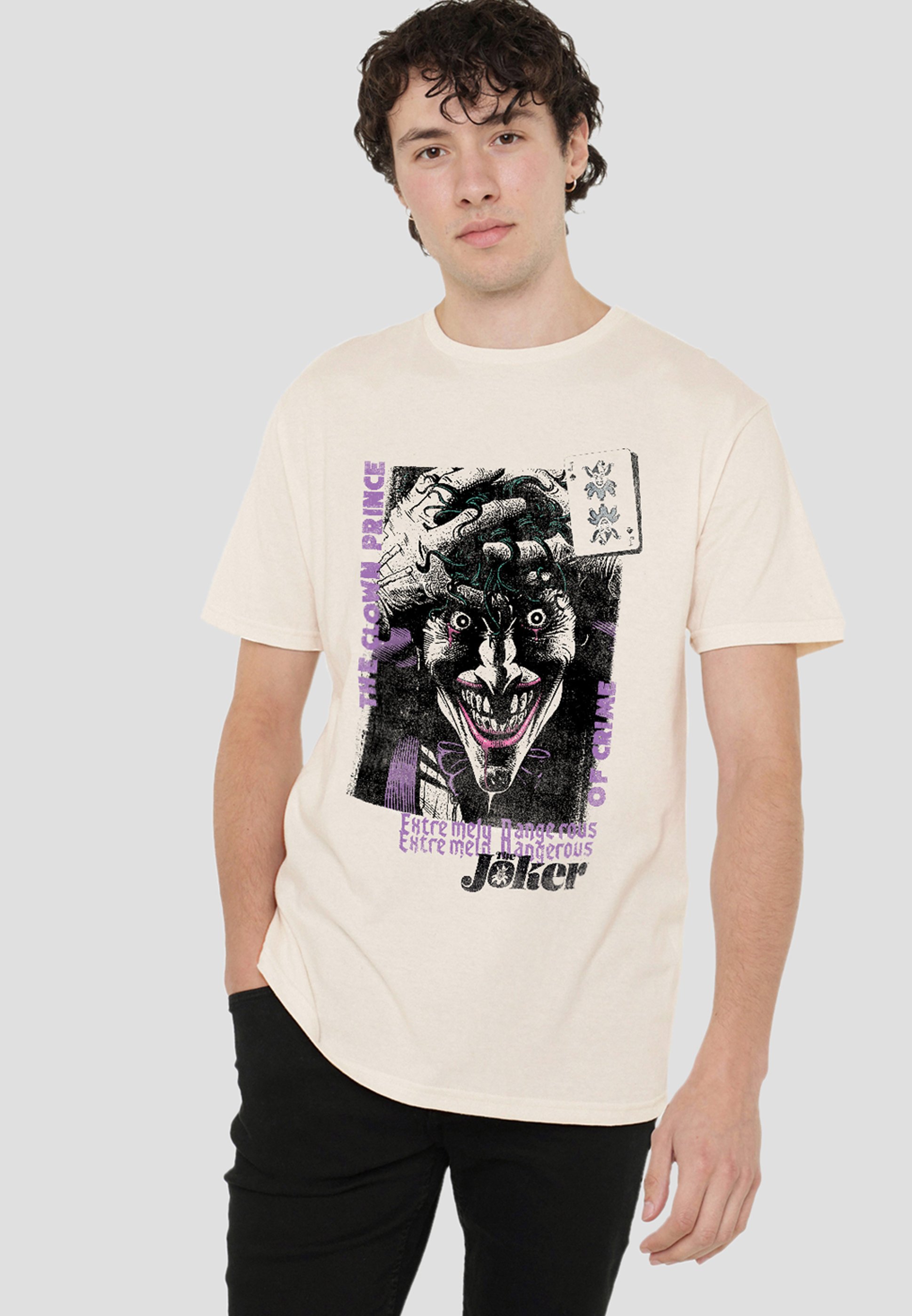 DC COMICS ORIGINALS THE JOKER EVIL GRAFFITI - Print T-shirt - off 