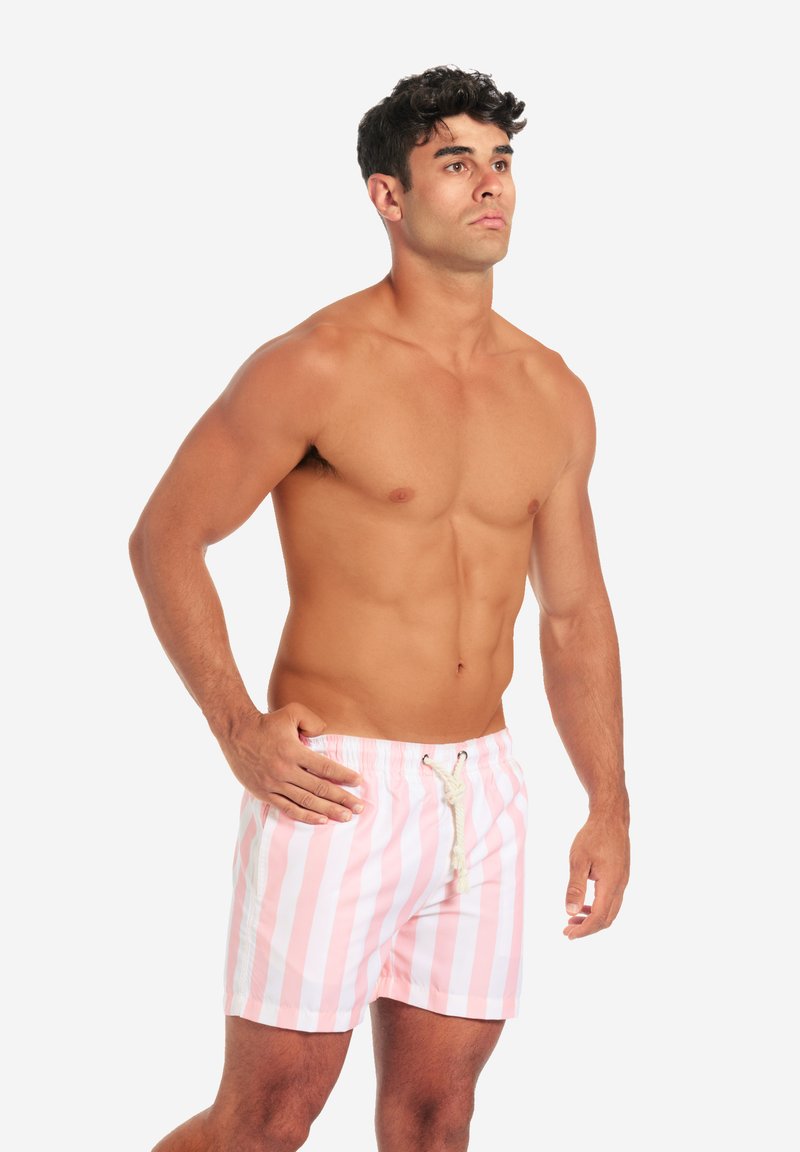 Gassa d’Amante Shorts da mare - rosa e bianco