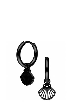 Wildcat, MINI SHELL HOOPS PAIR - Earrings - Schwarz