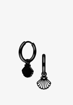 Wildcat, MINI SHELL HOOPS PAIR - Earrings - Schwarz