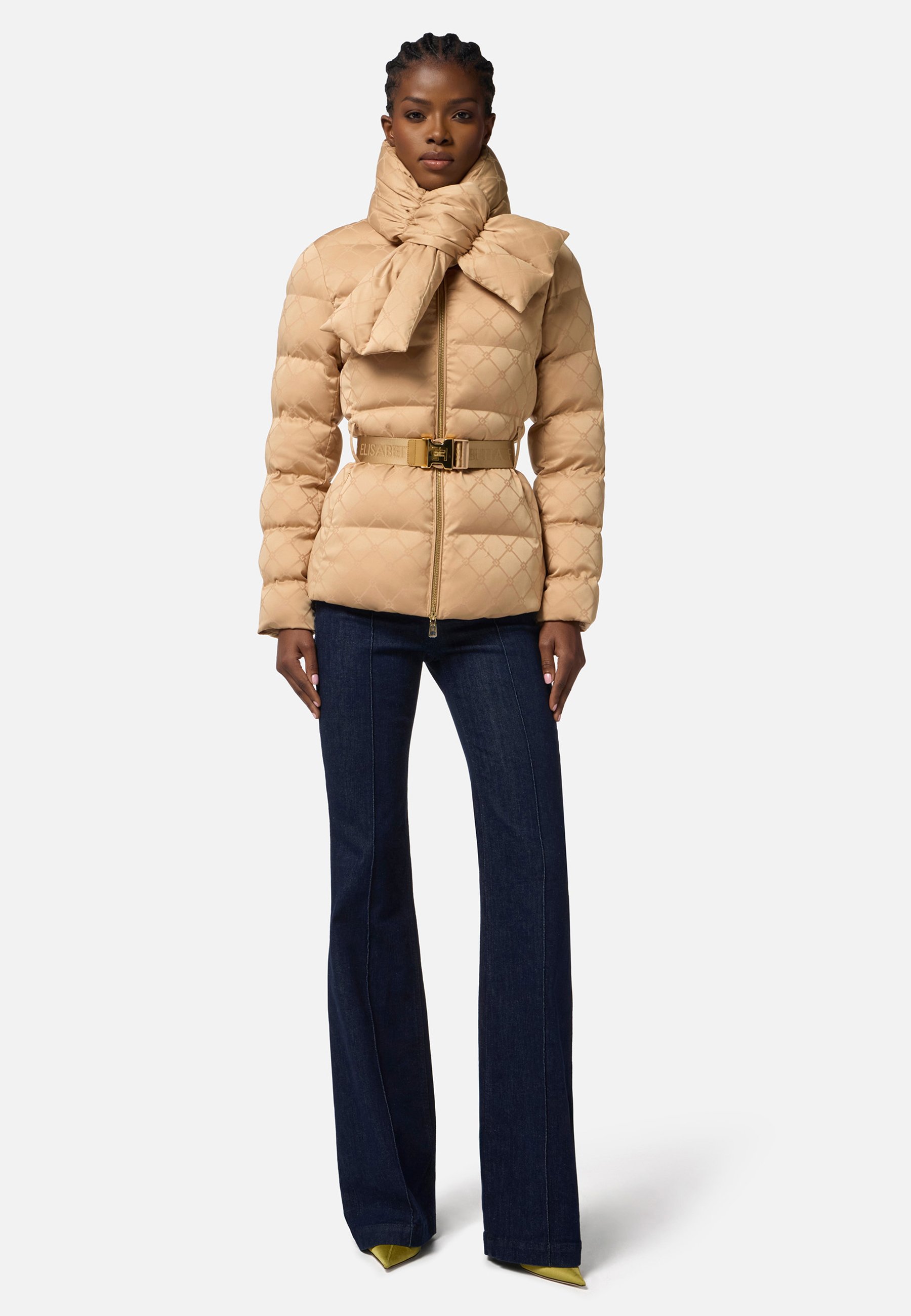 Elisabetta Franchi CON CINTURA - Winter jacket - marrone chiaro