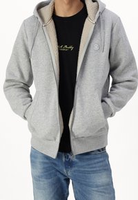 Jack & Jones Felpa con cappuccio - mottled light grey
