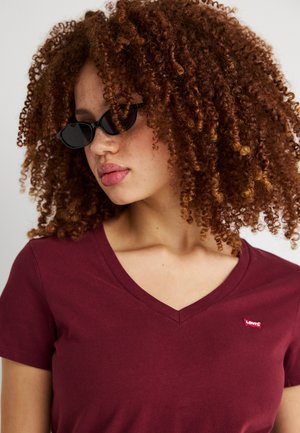 PERFECT V NECK - T-shirt basique - tawny port