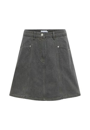 Object, DENIM SKIRT SHORT - Jupe trapèze - grey denim