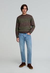 Scalpers ICON SAUNDER STRIPES - Strickpullover - brown