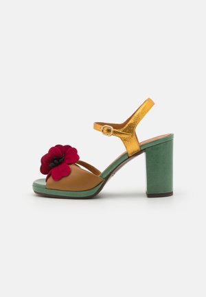 PARLOTA - Sandales à talons hauts - agnes gold/inda camel/cerise/sucre jade