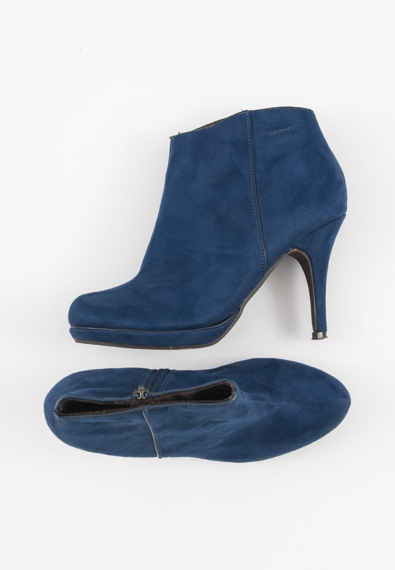 Tamaris Enkellaarsjes met hoge hak - blau/Blauw - Zalando.nl