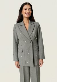 Soaked in Luxury Korte frakker - grey melange suiting