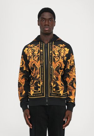 BAROCCO - Zip-up sweatshirt - black/gold coloured