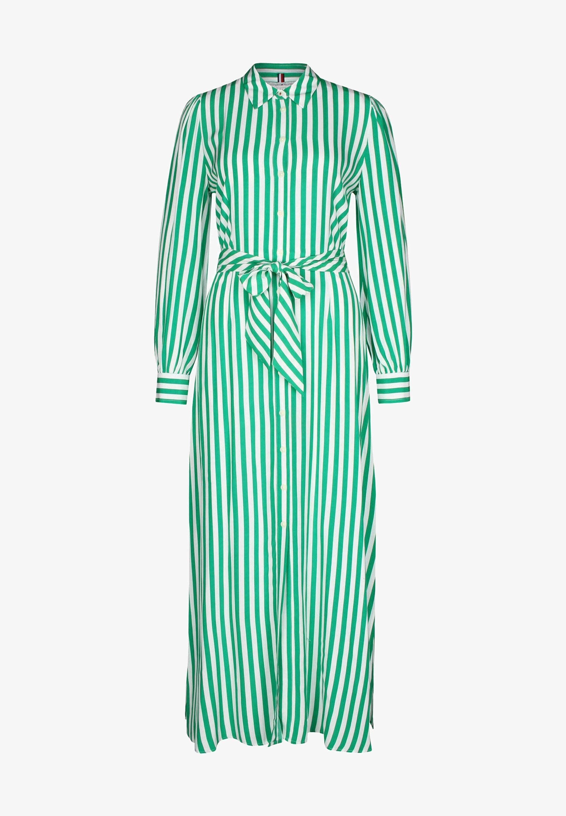 tommy hilfiger green shirt dress Tommy Hilfiger woman silk belted shirt dress size 32