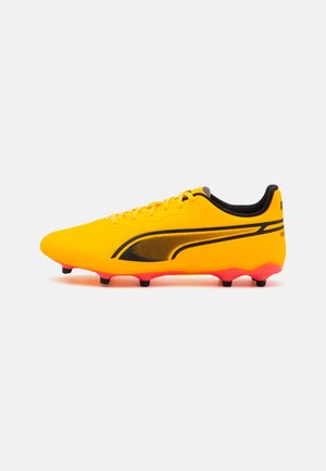 Puma KING MATCH FG/AG - Voetbalschoenen met kunststof noppen - sun stream/black/sunset glow