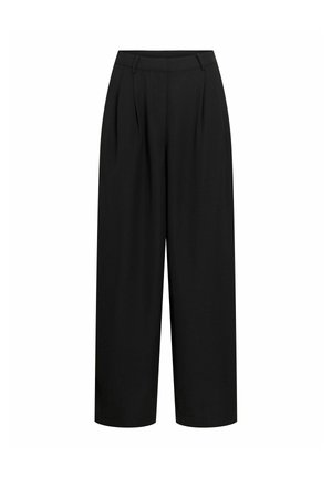 VILA, TROUSERS VILEE BARREL-FIT - Pantalon classique - black