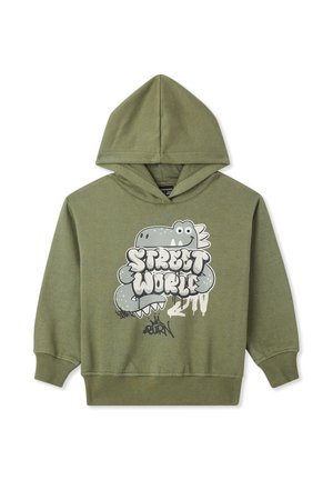 Felpa con cappuccio - verde militare