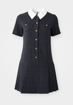sandro RECOUPE - Blusenkleid - gris/marron
