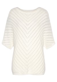 LASCANA AJOUR - Stickad tröja - weiß