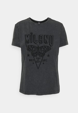 JDYBOUNTY LIFE PRINT - Camiseta estampada - washed black