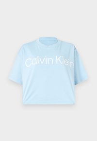 BOXY LOGO GRAPHIC TEE - Print T-shirt - cool blue