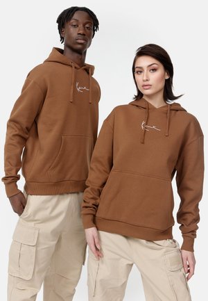 SMALL SIGNATURE ESSENTIAL HOODIE UNISEX - Džemperis ar kapuci - brown