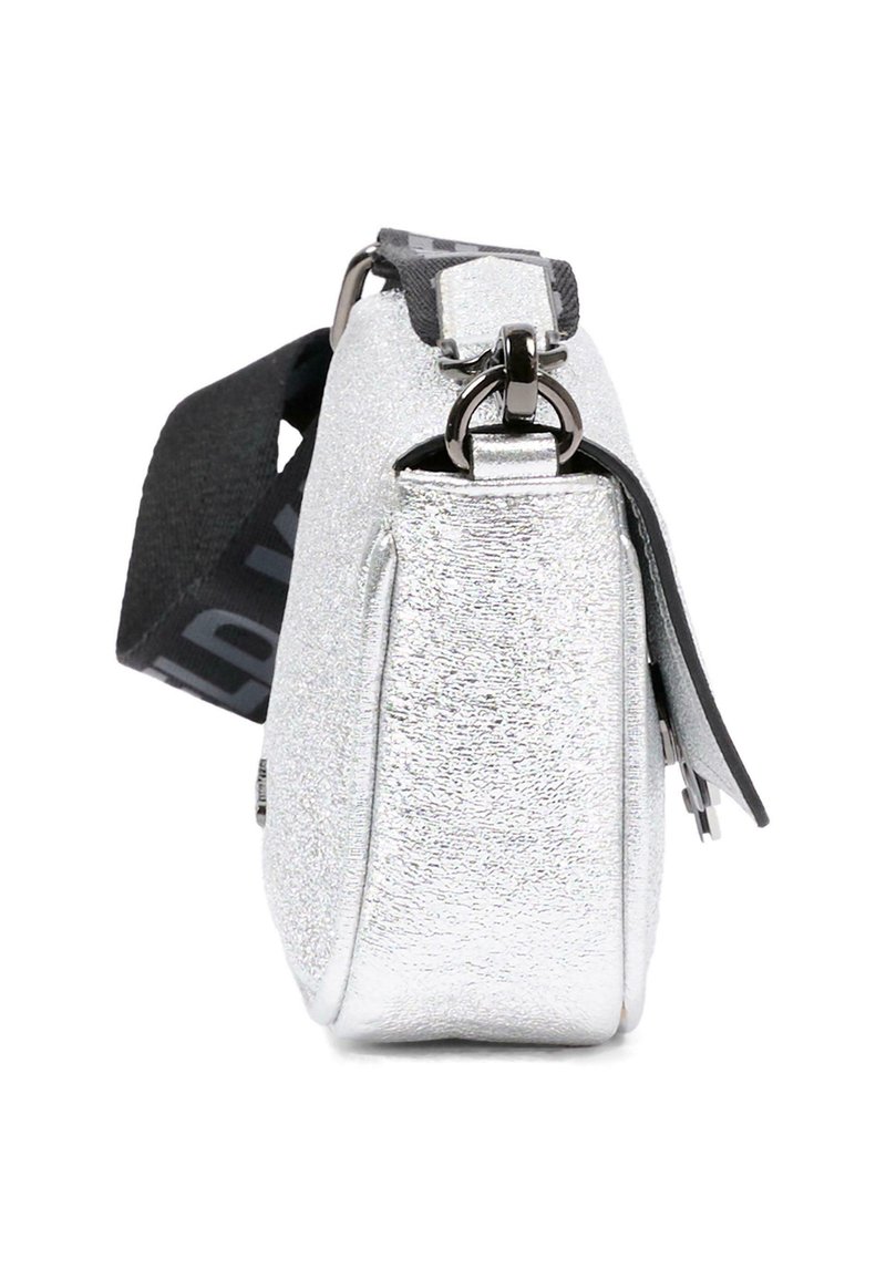 Sac Karl Lagerfeld KLWBSAKCPMG Saffiano Karl & Choupette Argent - Pochette Téléphone Cuir Éco Bandoulière