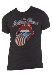 Paradiso Clothing THE ROLLING STONES DIAMANTE USA TONGUE - Print T-shirt - black