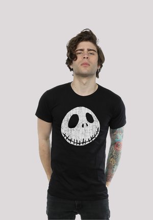 DISNEY THE NIGHTMARE BEFORE CHRISTMAS JACK CRACKED FACE - Print T-shirt - black