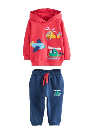 Next SET - Træningssæt - red navy blue appliqué transport
