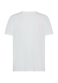 T-shirt bianco a maniche corte realizzato in cotone morbido. Presenta un collo rotondo e una vestibilità comoda, con una superficie liscia e senza motivi visibili.