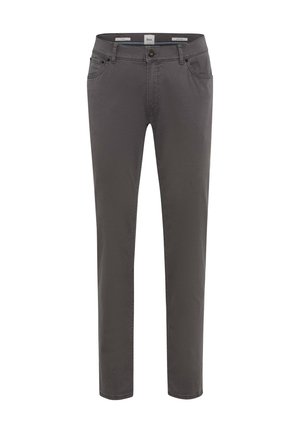 Grijze broek van katoenmix stof, met een klassieke vijfzakkenontwerp, slim fit en een knoopsluiting in de taille.