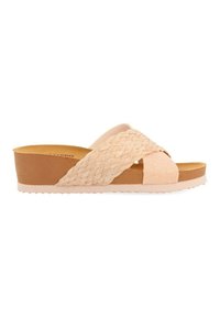CON TIRAS CUÑA PARA GOULDS - Mules de tacón - rosa