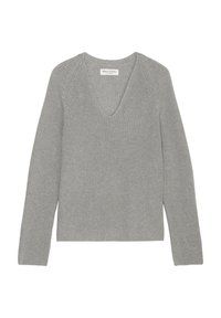 Marc O'Polo LONGSLEEVE V NECK - Πουλόβερ - soft stone melange