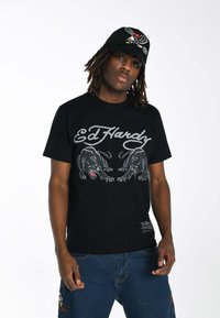 Ed Hardy - DOUBLE PANTHER  - Print T-shirt - charcoal Thumbnail Image 1