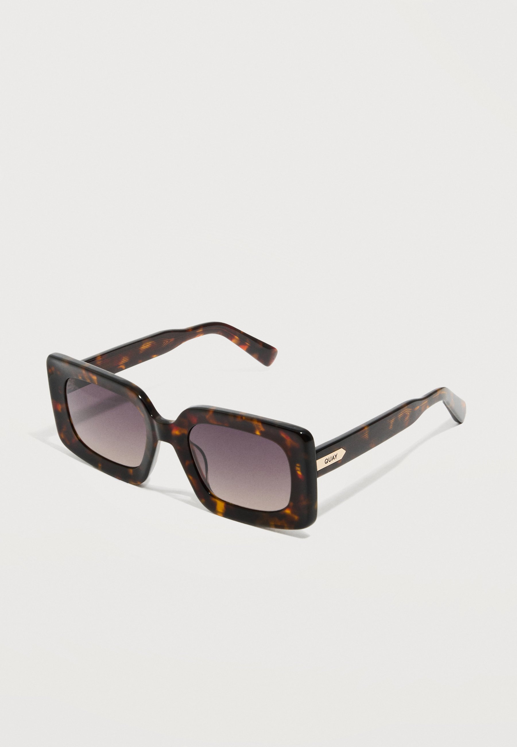 Quay Australia Tortoiseshell Square Sunglasses with Brown Gradient Lenses Quay CHAIN REACTION Tortoiseshell Brown Oversize Sunglasses  main image 3