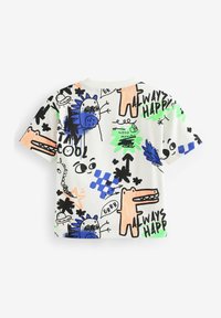 Next SHORT SLEEVE GRAFFIC - REGULAR FIT - T-shirts print - white blue dino
