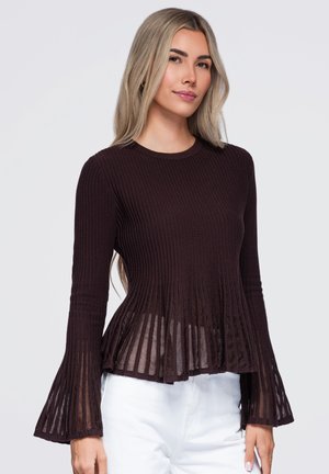 Ombre, BLOUSE OW-TS-E0090 - Blouse - brown