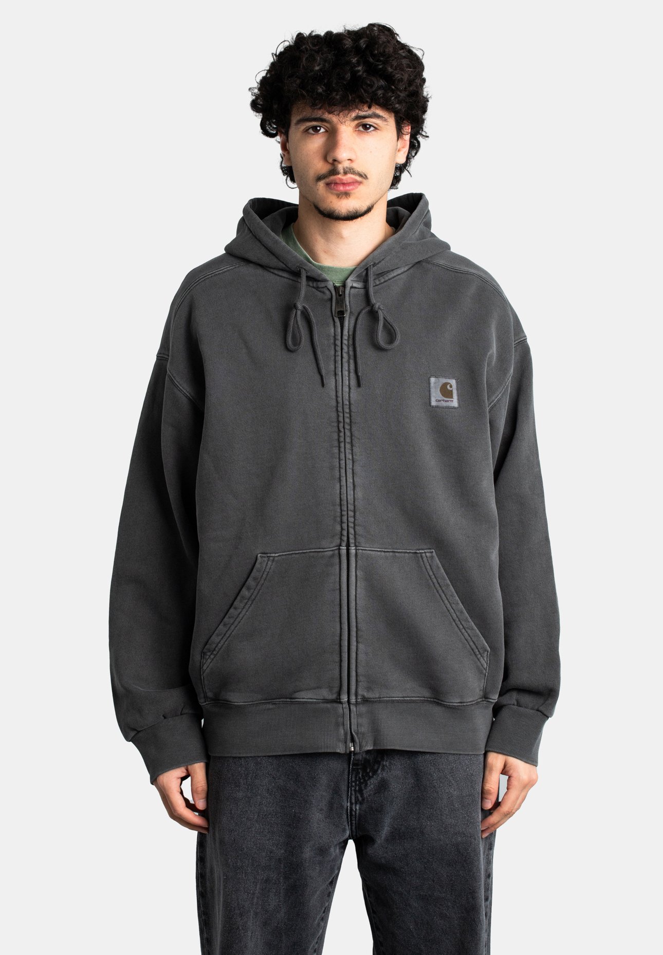 Carhartt WIP HOODED NELSON - Sweatjacke - graphite/grau - Zalando