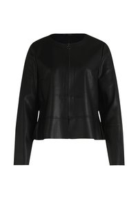 MIT REISSVERSCHLUSS - Faux leather jacket - schwarz