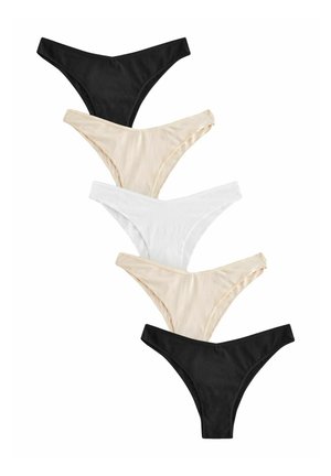 Next EXTRA HIGH LEG FIT - RICH KNICKERS 5 PACK - Slip - black white nude