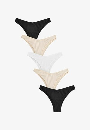 Next EXTRA HIGH LEG FIT - RICH KNICKERS 5 PACK - Briefs - black white nude