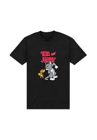 Henry Tiger TOM AND JERRY CHEESE GRAPHIC - Triko s potiskem - black