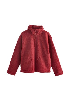 TEDDY BORG COSY QUARTER ZIP - Fliisdžemper - cherry red