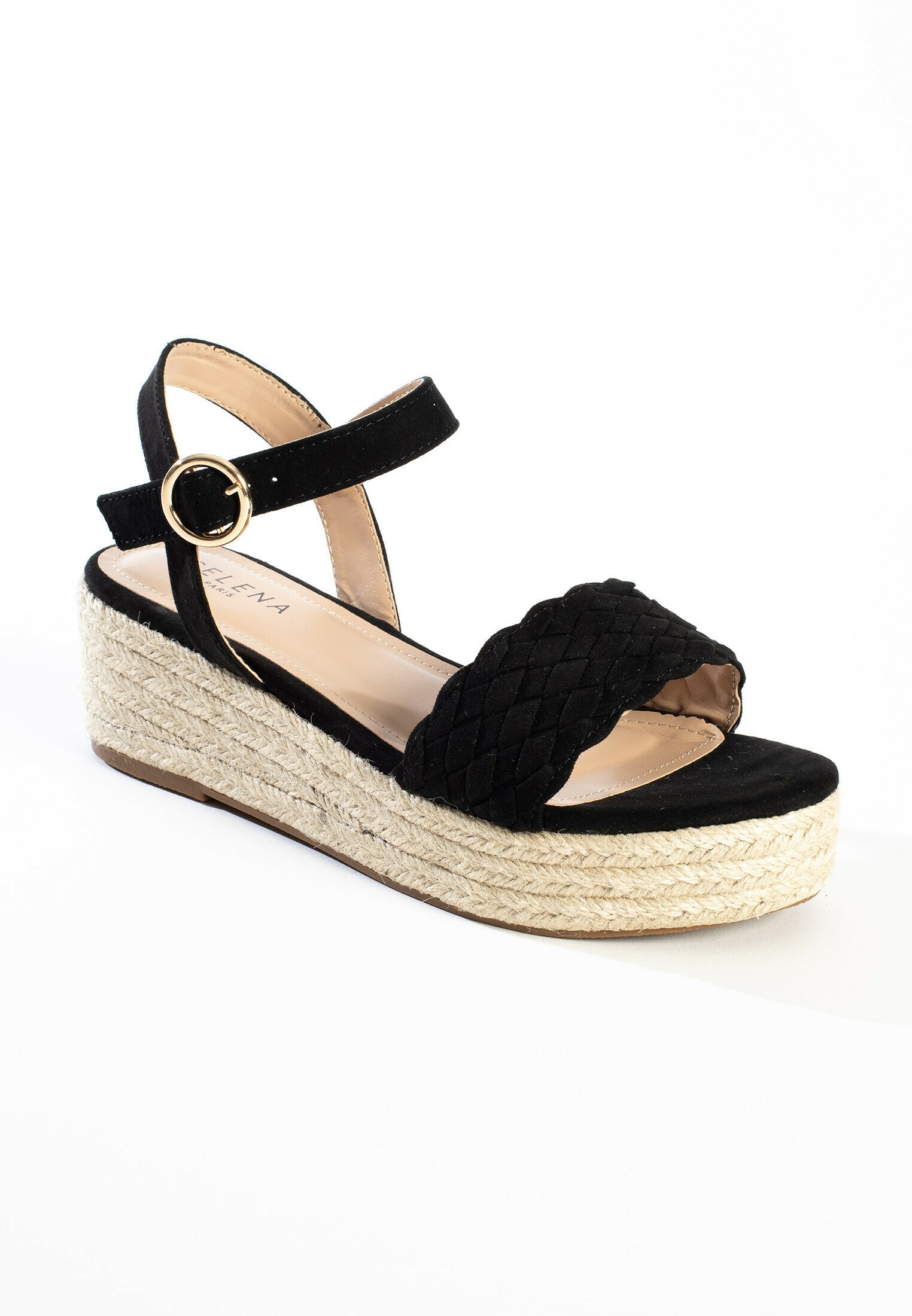 Celena CLEMENTINE - Sandalias de cuña - black/negro - Zalando.es