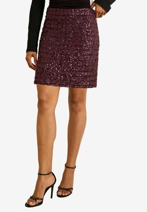 REGULAR FIT - SEQUIN TWEED - Gonna a campana - purple