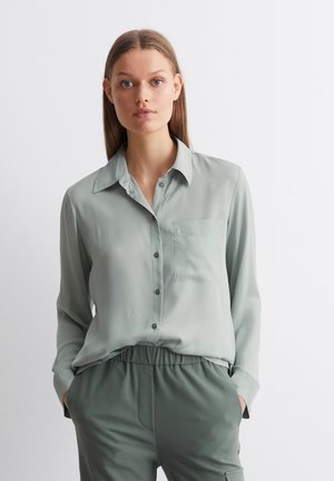 Marc O'Polo REGULAR AUS FLIESSENDEM  - Button-down blouse - frozen mint