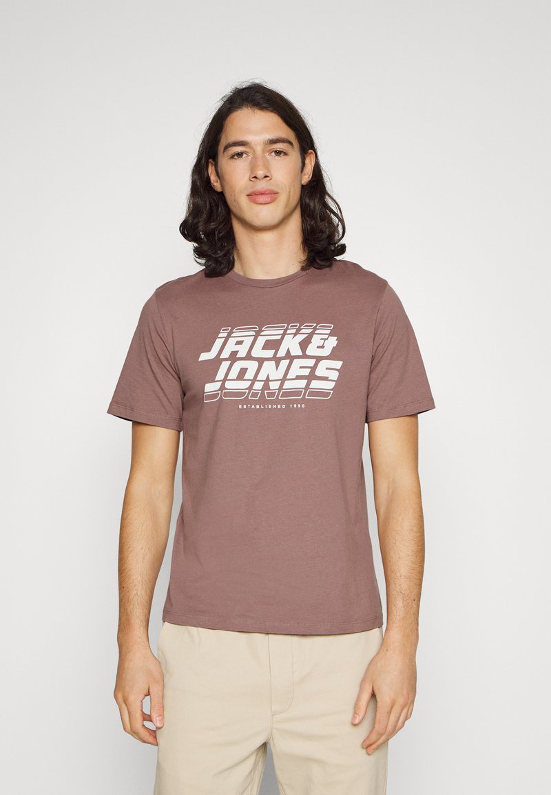 Jack & Jones JCOELLIOT TEE CREW NECK TShirt print twilight mauve