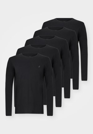 5 PACK - Pikkade varrukatega topp - true black