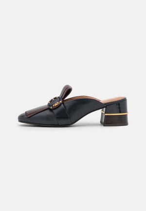 Muiltjes met hak - dark blue